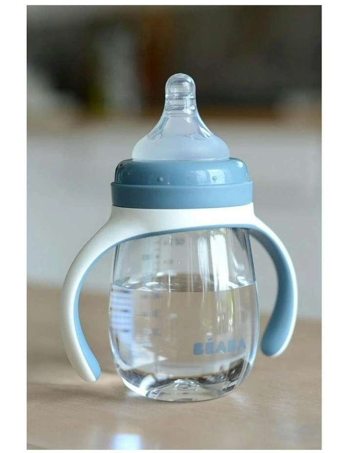 2 in 1 Bottle to Sippy Learning Cup 210ml - Windy Blue image 5