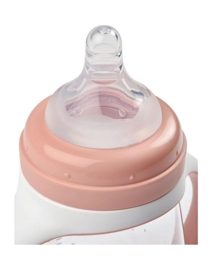2 in 1 Bottle to Sippy Learning Cup 210ml - Vintage Pink image 3
