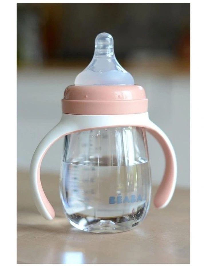 2 in 1 Bottle to Sippy Learning Cup 210ml - Vintage Pink image 5