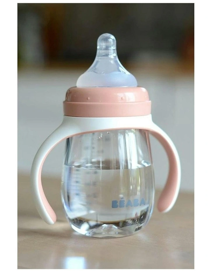 2 in 1 Bottle to Sippy Learning Cup 210ml - Vintage Pink image 5