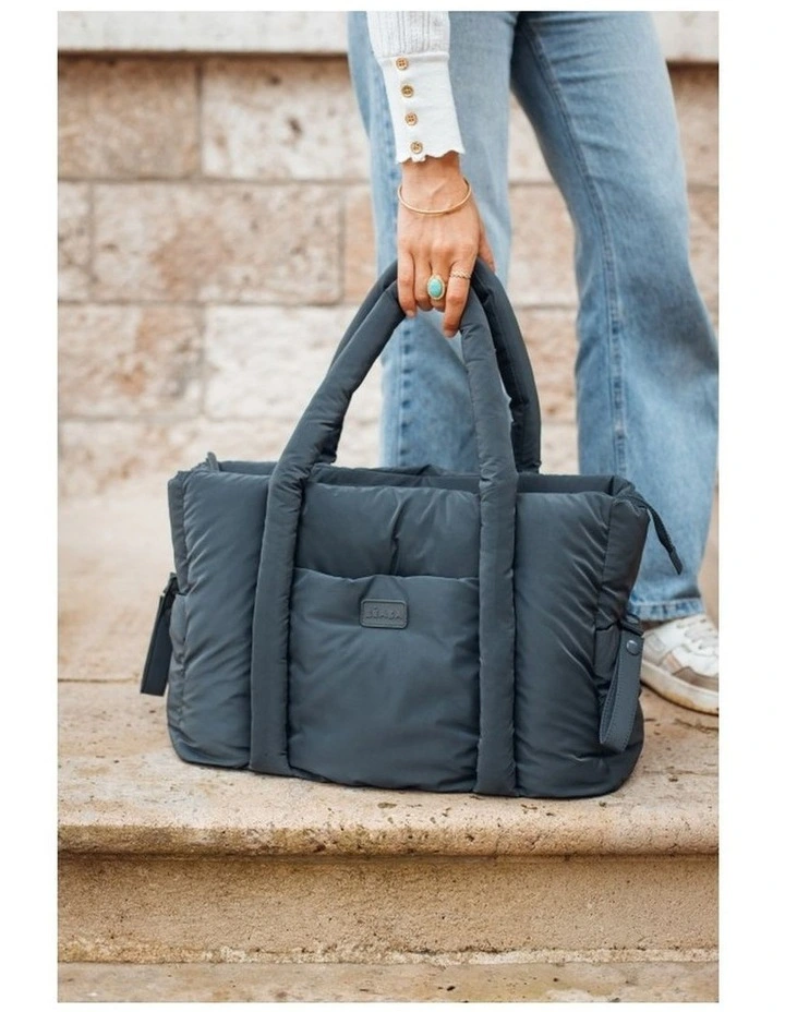 Paris Puffy Nappy Bag - Dark Grey image 7