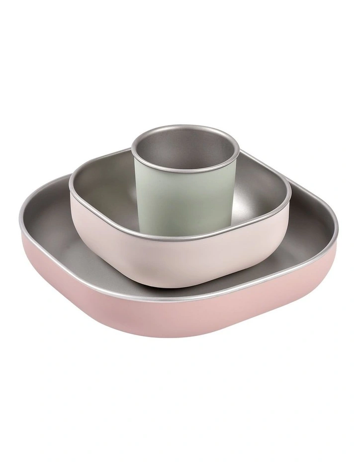 Stainless Steel Meal Set in Clay 3 Pack image 1
