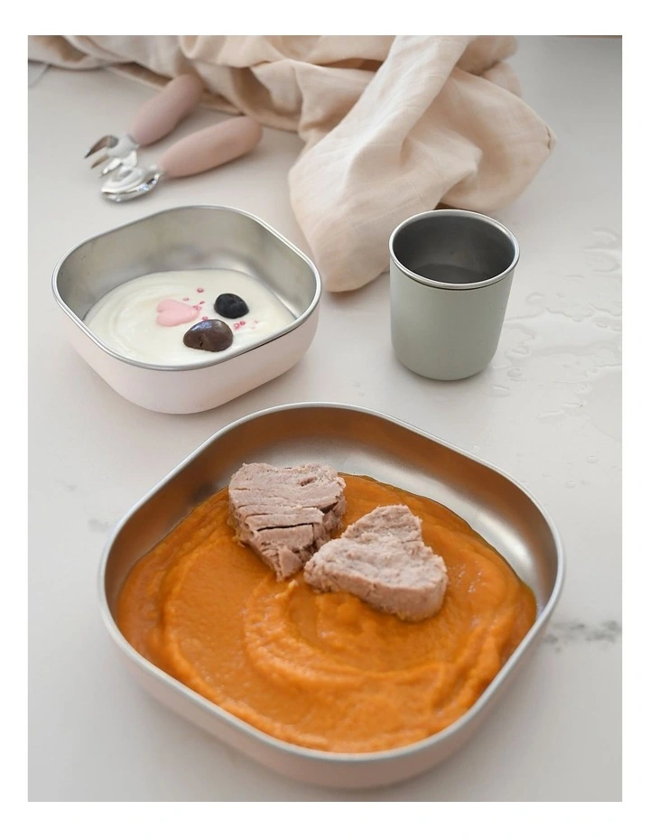 Stainless Steel Meal Set in Clay 3 Pack image 4