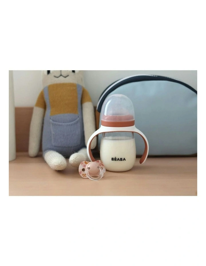 2 in 1 Bottle to Sippy Learning Cup 210ml - Terracotta image 6