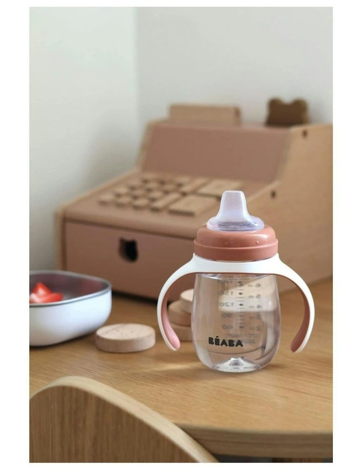 2 in 1 Bottle to Sippy Learning Cup 210ml - Terracotta image 7