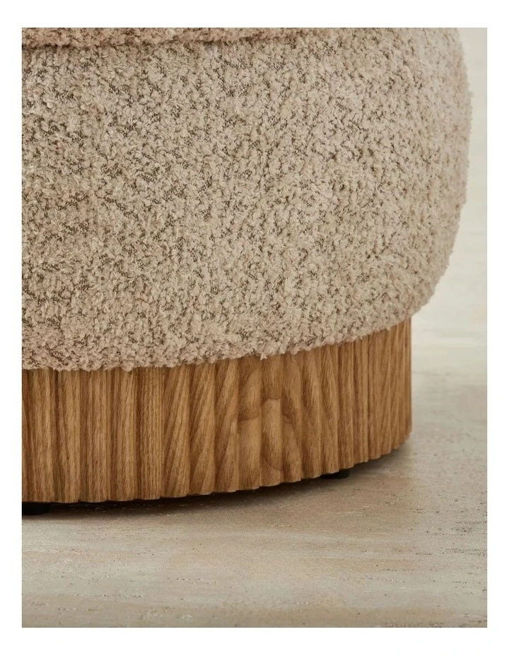 Pixie Mid Beige Kids Play Stool in Light Brown Ash Base image 3