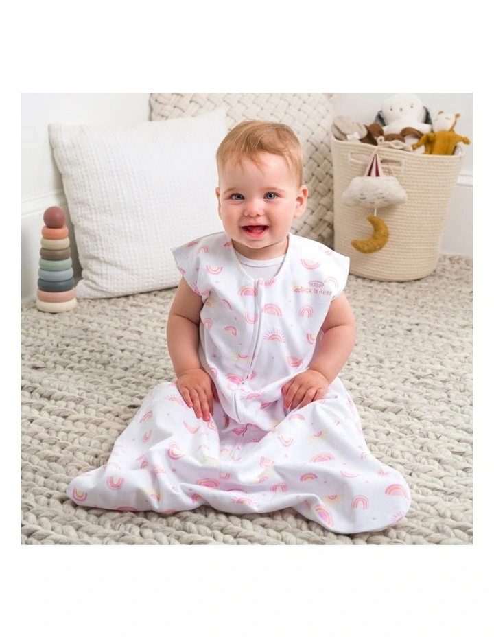 Halo Sleepsack Infant Cotton Bedding 0.5 Tog Rainbow Pink 6-18m image 5