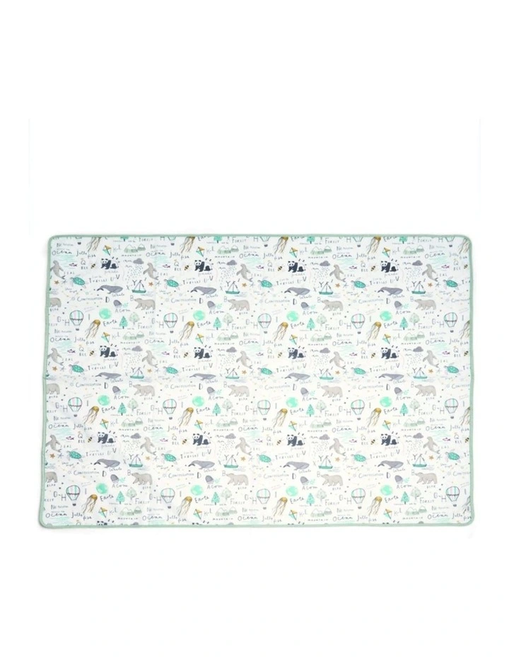 Mamas & Papas Splash Mat Wipe Clean Baby Protection 1.4x1.2m 6m  Happy Planet image 1