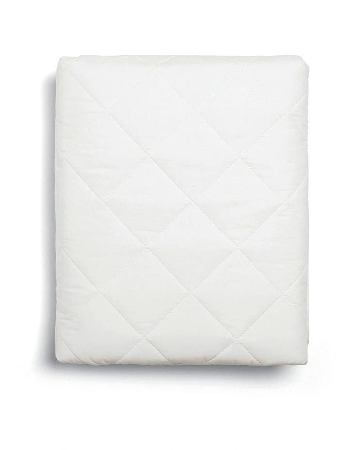 Mamas & Papas Quilted Waterproof Cotbed Mattress Protector 140x70x14cm image 2