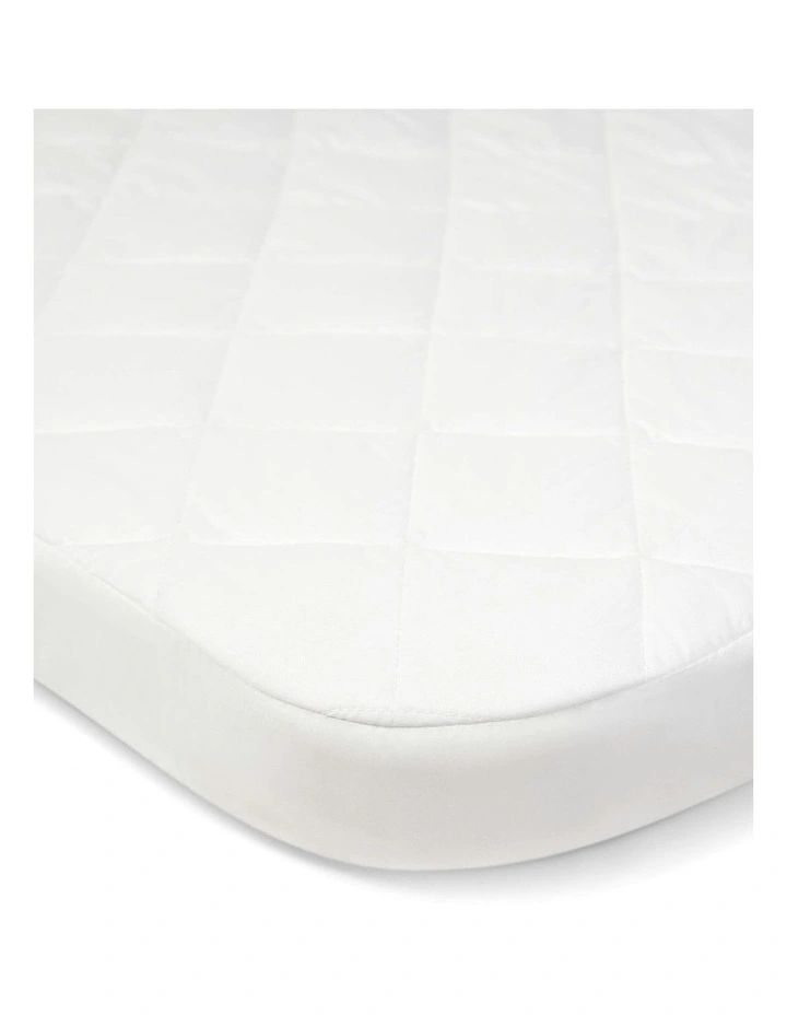 Mamas & Papas Quilted Waterproof Cotbed Mattress Protector 140x70x14cm image 3