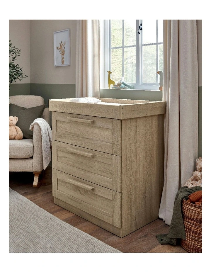 Mamas & Papas Franklin Dresser Changer Natural Oak With Removable Changing Top image 2