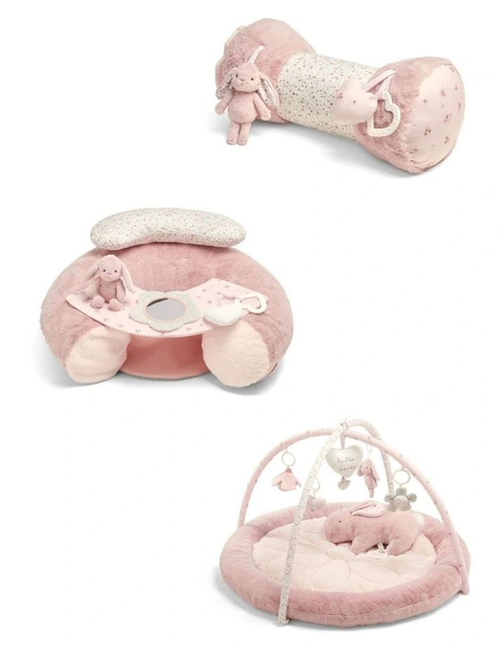3pc M&P Australia Playmat Bundle Welcome To The World Tummy Time Pink Set image 1