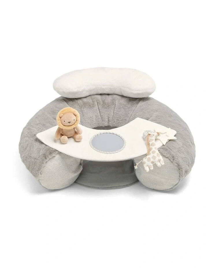 3pc M&P Australia Welcome To The World Playmat Seat Tummy Time Grey image 2