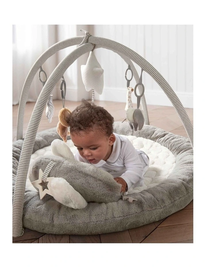 3pc M&P Australia Welcome To The World Playmat Seat Tummy Time Grey image 4