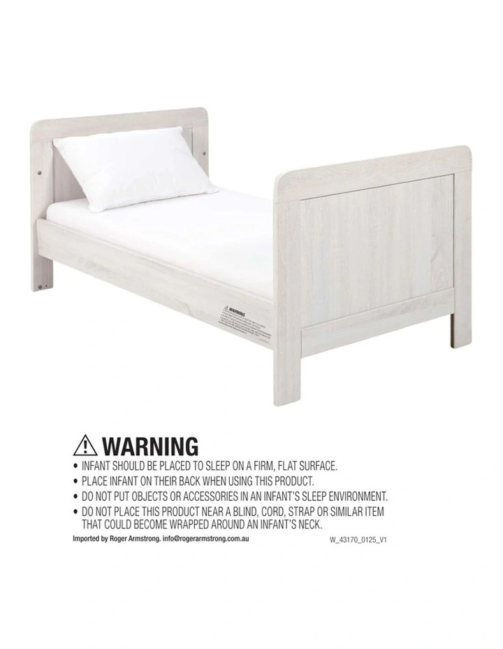 4pc Mamas & Papas Atlas Nursery Cotbed Mattress Sheets Protector Set White Wash image 3