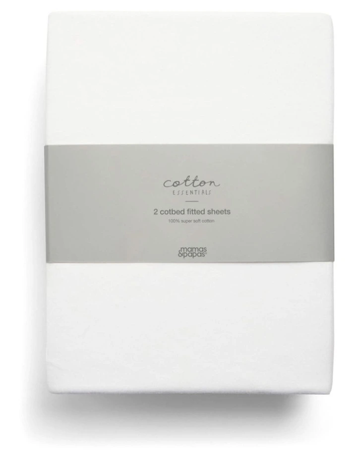 4pc Mamas & Papas Atlas Nursery Cotbed Mattress Sheets Protector Set White Wash image 7