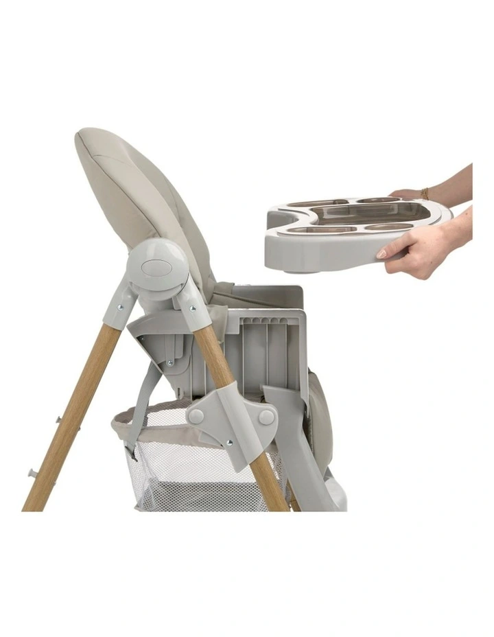 Mamas & Papas Snax Highchair Adjustable Height Padded Seat Truffle image 2