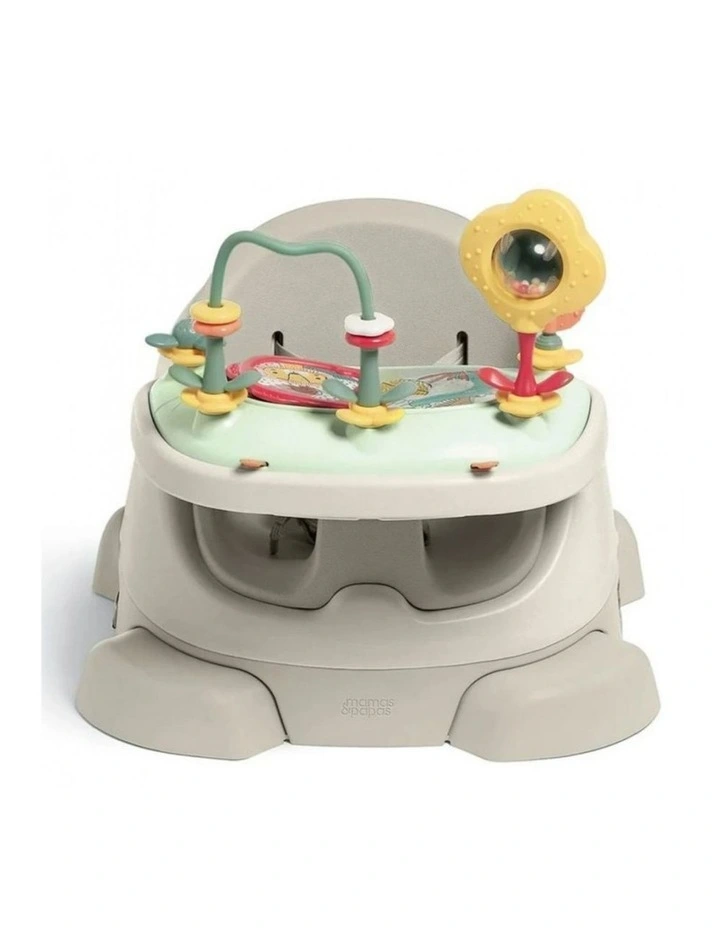 Mamas & Papas Bug 3-in-1 Floor Booster Seat Activity Tray 3-36m Pebble Grey image 1
