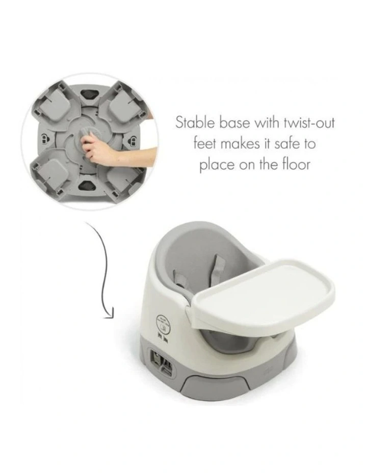 Mamas & Papas Bug 3-in-1 Floor Booster Seat Activity Tray 3-36m Pebble Grey image 2