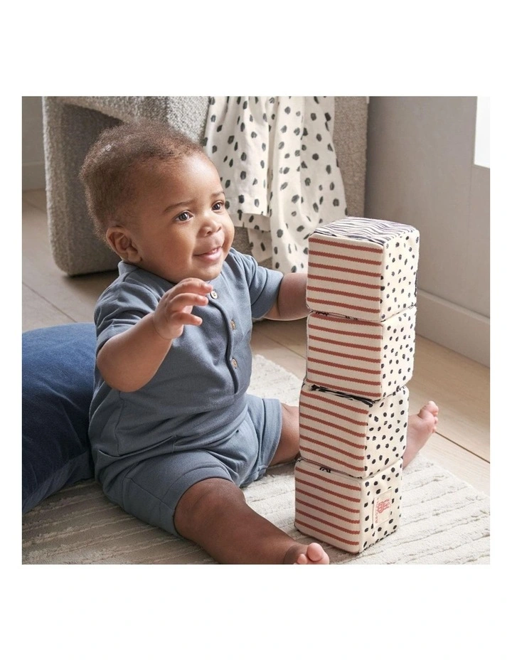 Mamas & Papas x Another Fox Folding Cubes Sensory Toy High Contrast 0m  image 2