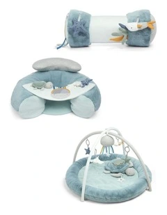 3pc M&P Australia Playmat Bundle Welcome To The World Tummy Time Blue Set
