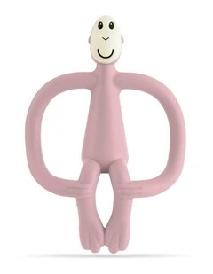 Matchstick Monkey Teething Toy and Gel Applicator - Dusty Pink