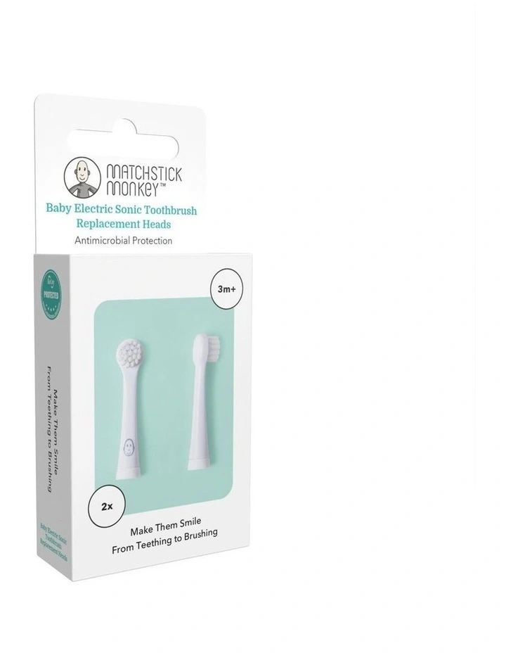 Matchstick Monkey Baby Sonic Toothbrush Replacement Heads image 2