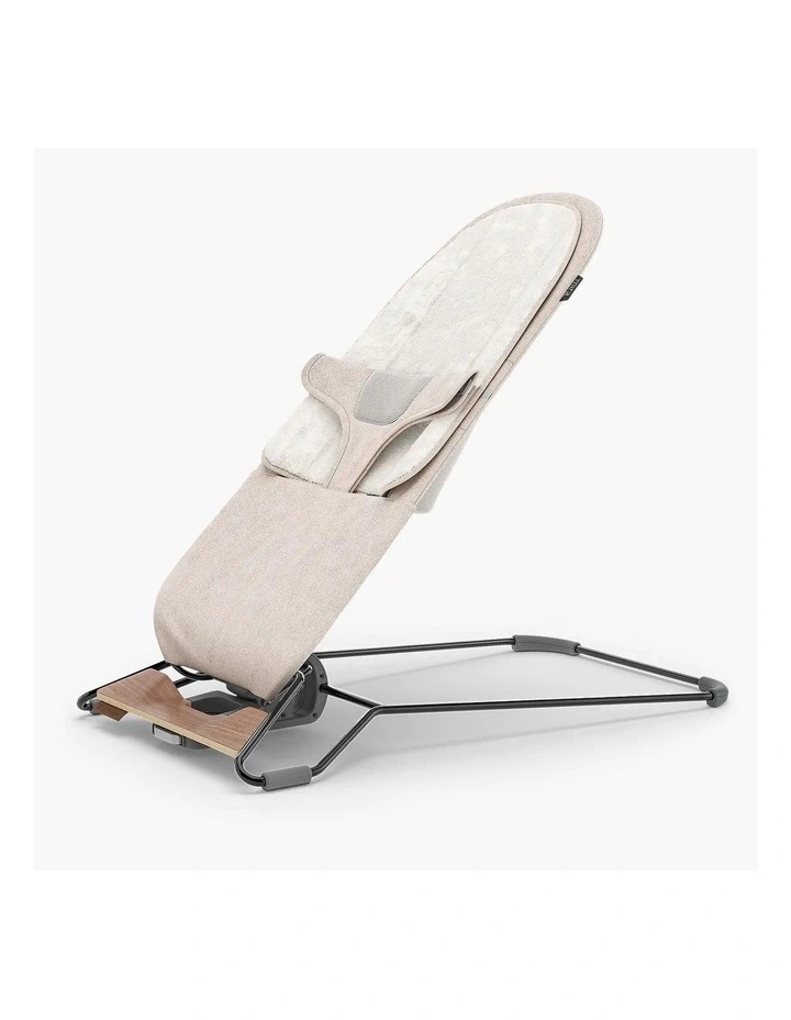 UPPAbaby Mira Baby Bouncer - Charlie (Sand Melange / Black Chrome / Walnut Wood) image 1