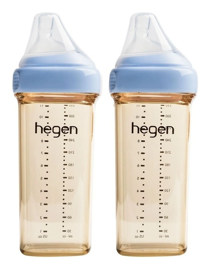 Hegen PCTO 330ml/11oz Feeding Bottle PPSU (2-pack) Blue image 1