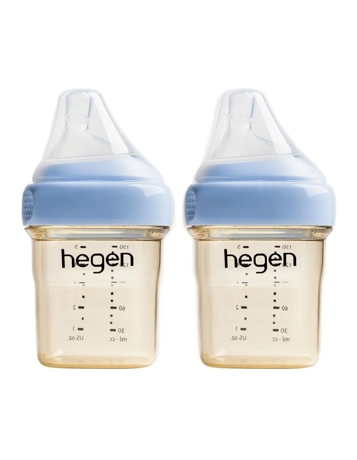 Hegen PCTO 150ml/5oz Feeding Bottle PPSU (2-pack) Blue image 1