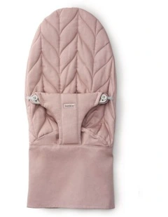 Fabric Seat for Bouncer - Woven, Petal quilt, Dusty pink