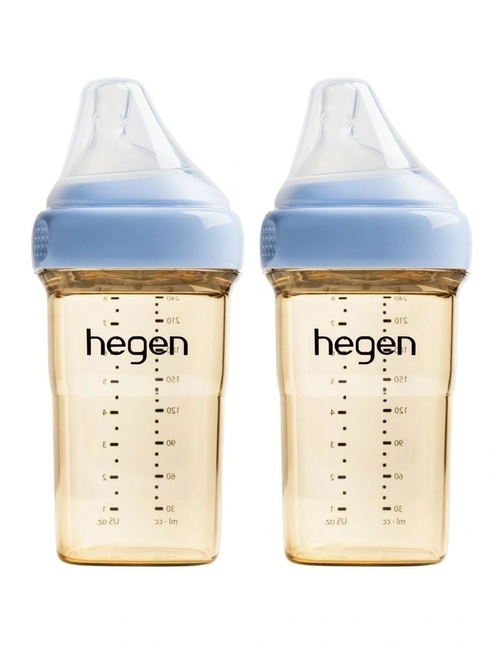 Hegen PCTO 240ml/8oz Feeding Bottle PPSU (2-pack) Blue image 1