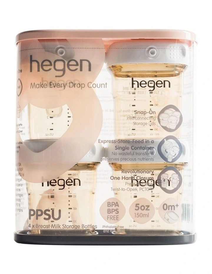 Hegen PCTO 150ml/5oz Breast Milk Storage PPSU (4-pack) image 3