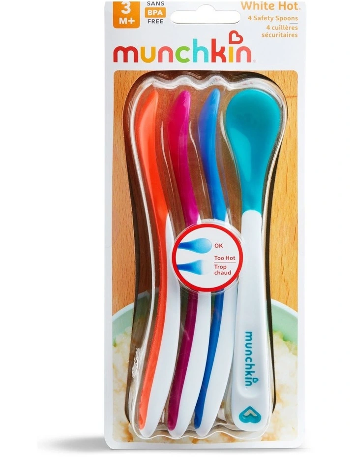 Munchkin White Hot Infant Safety Spoons - 4Pk image 5