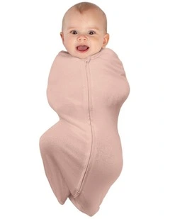 Babystudio Swaddle Pouch Baby Infant Organic Cotton 1.0 Tog Pink 0-3m Small
