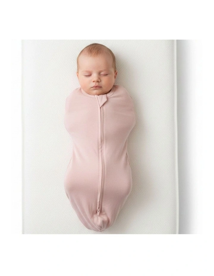 Babystudio Swaddle Pouch Baby Infant Organic Cotton 1.0 Tog Pink 0-3m Small image 3