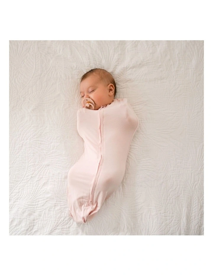 Babystudio Swaddle Pouch Baby Infant Organic Cotton 1.0 Tog Pink 0-3m Small image 5