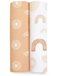 2pc Aden   Anais Cotton Muslin Baby Swaddles Soft Breathable Keep Rising Set