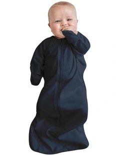 All-In-One Swaddlebag Breathable Bamboo Tog in Navy 3-9m