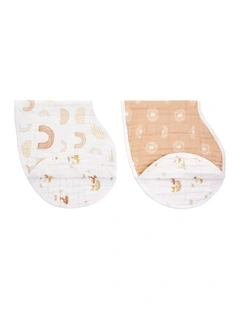 2pc Aden   Anais Classic Cotton Muslin Burpy Bibs Set 57x28cm Keep Rising
