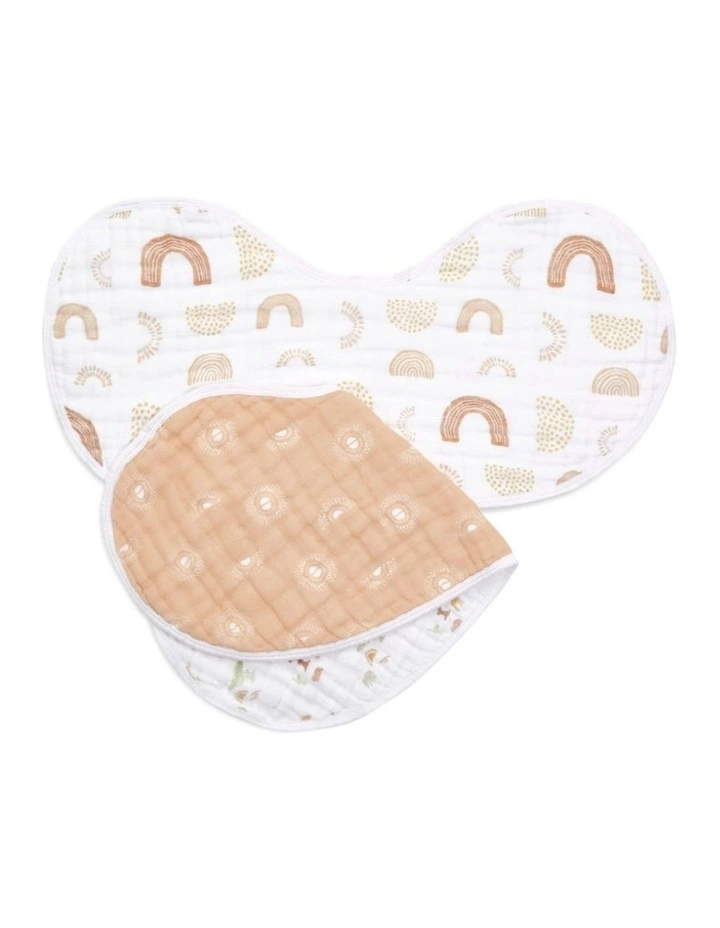 2pc Aden Anais Classic Cotton Muslin Burpy Bibs Set 57x28cm Keep Rising image 3