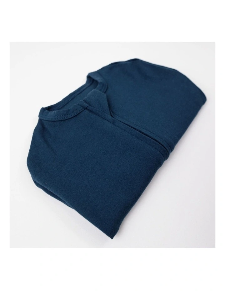 Swaddle Pouch Baby Infant Organic Cotton 1.0 Tog in Navy 0-3m Small image 7