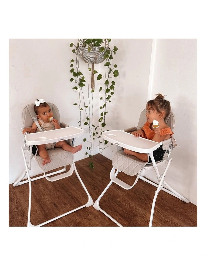 Babystudio Fold Up Portable High Chair Seat Super Slim Profile 5-Point Harness image 4