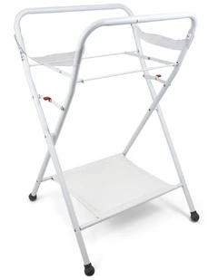 Roger Armstrong Oasis Bath Stand Folding Fabric Shelf Rubber Feet Legs