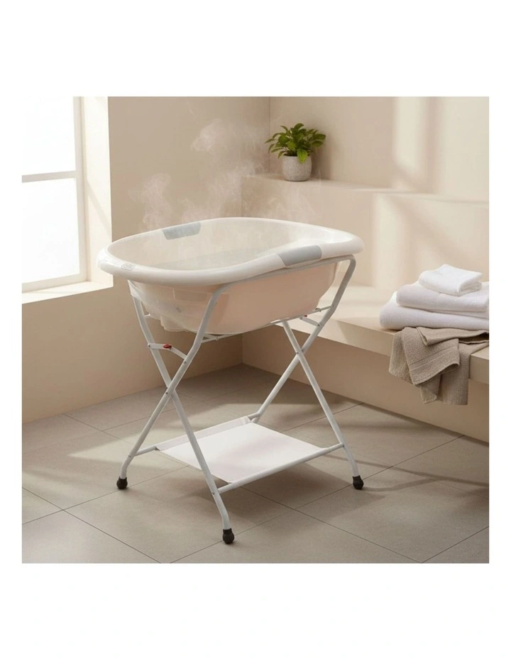 Roger Armstrong Oasis Bath Stand Folding Fabric Shelf Rubber Feet Legs image 3