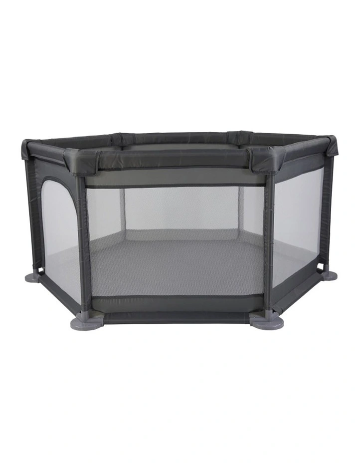 Babystudio 6 Sided Toy Baby Infant Newborn Playpen 64x120cm Base Grey image 3