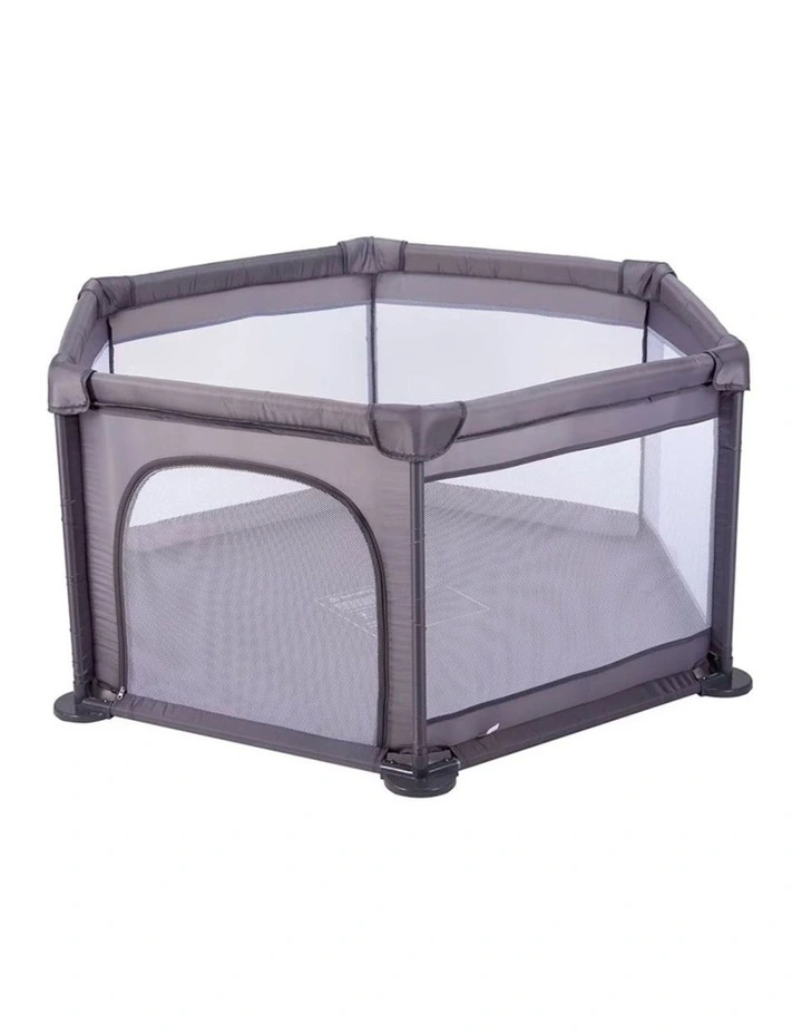Babystudio 6 Sided Toy Baby Infant Newborn Playpen 64x120cm Base Grey image 4