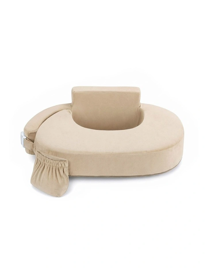 PlayPals Nursing Pillow Breastfeeding Posture Support Adjustable Waist Beige image 1