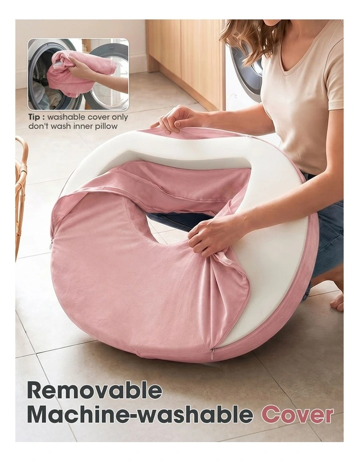PlayPals Nursing Pillow Breastfeeding Posture Support Adjustable Waist Beige image 7