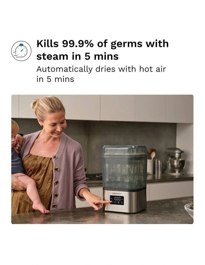 Baby Brezza SuperQuick Sterilizer Dryer - Stainless Steel image 4